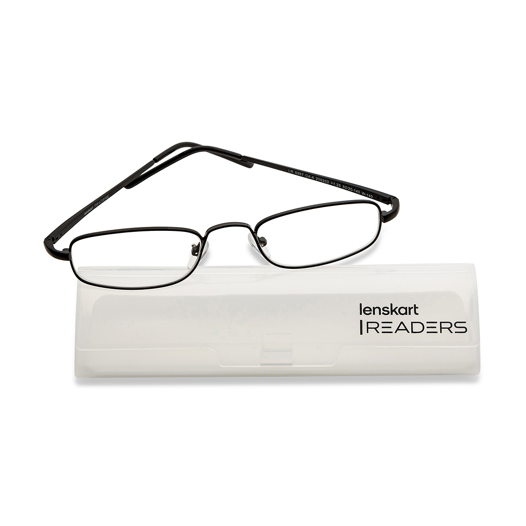 Lenskart READERS Black Black Full Rim Oval Lenskart READERS LR 6967 Only for 1 25 Prefitted Powers left side