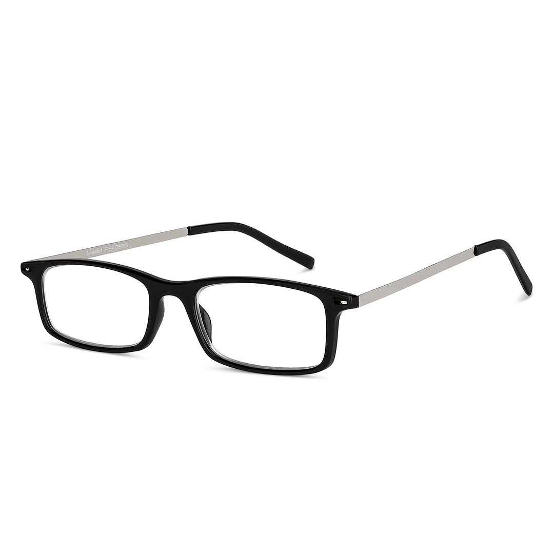 Lenskart READERS Black Dark Gunmetal Full Rim Rectangle Lenskart READERS LR E13700 Only for 1 Prefitted Powers left side