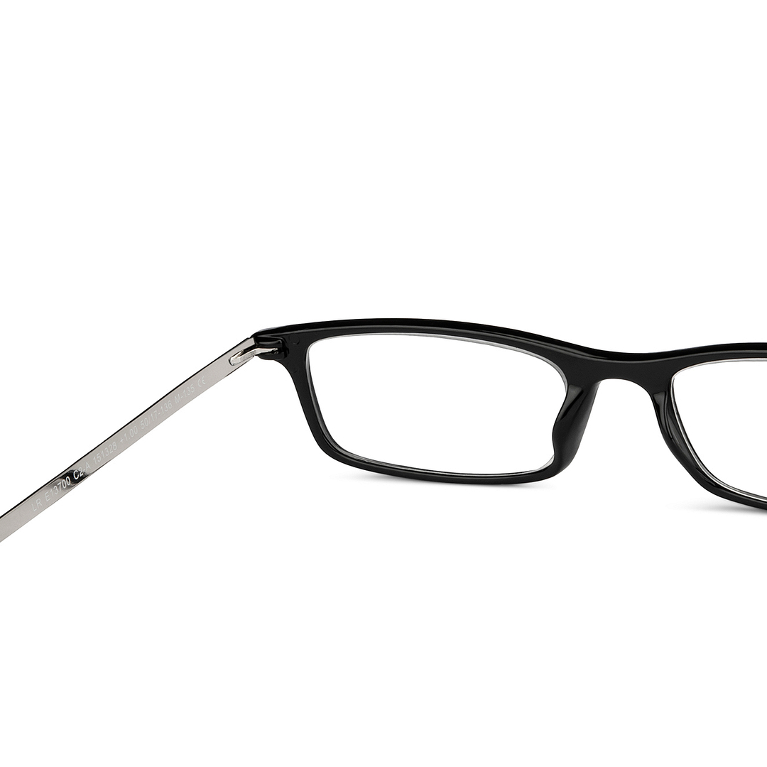 Lenskart READERS Black Dark Gunmetal Full Rim Rectangle Lenskart READERS LR E13700 Only for 1 Prefitted Powers left side