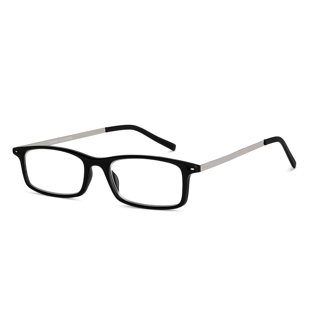 Lenskart READERS Black Dark Gunmetal Full Rim Rectangle Lenskart READERS LR E13700 Only for 1 5 Prefitted Powers right side