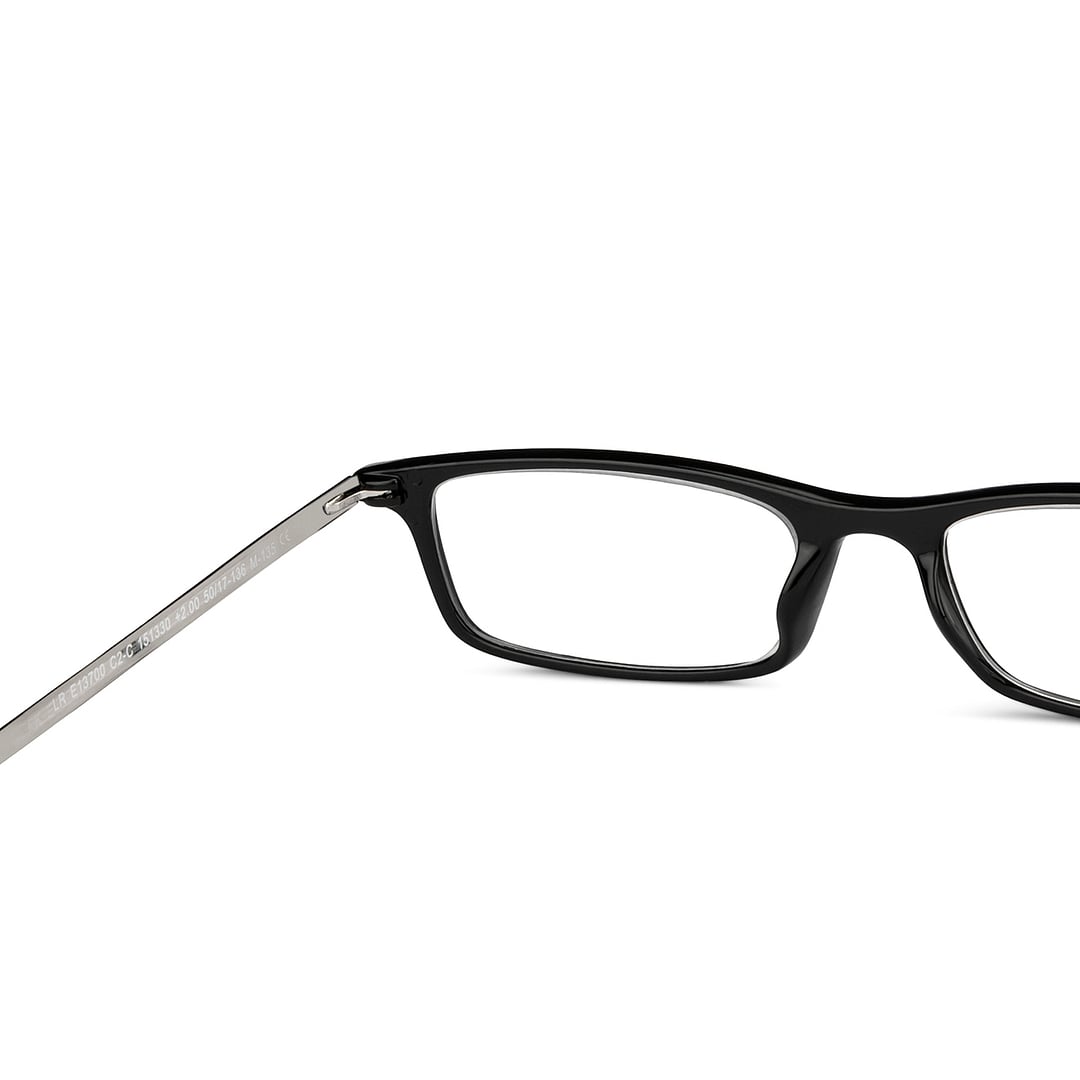 Lenskart READERS Black Dark Gunmetal Full Rim Rectangle Lenskart READERS LR E13700 Only for 2 Prefitted Powers left side