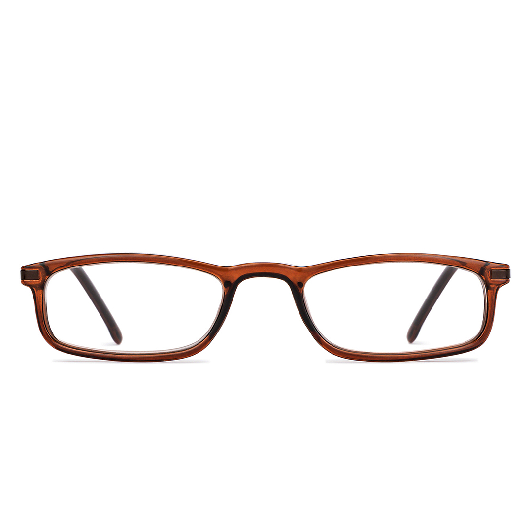 Lenskart READERS Brown Dark Gunmetal Full Rim Rectangle Lenskart READERS LR E13701 Only for 1 Prefitted Powers left side