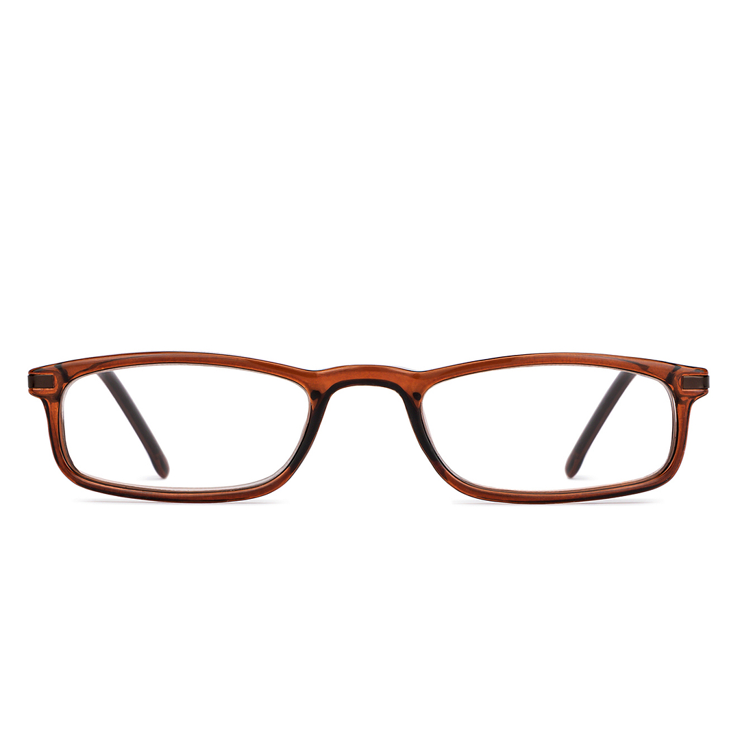Lenskart READERS Brown Dark Gunmetal Full Rim Rectangle Lenskart READERS LR E13701 Only for 2 5 Prefitted Powers left side