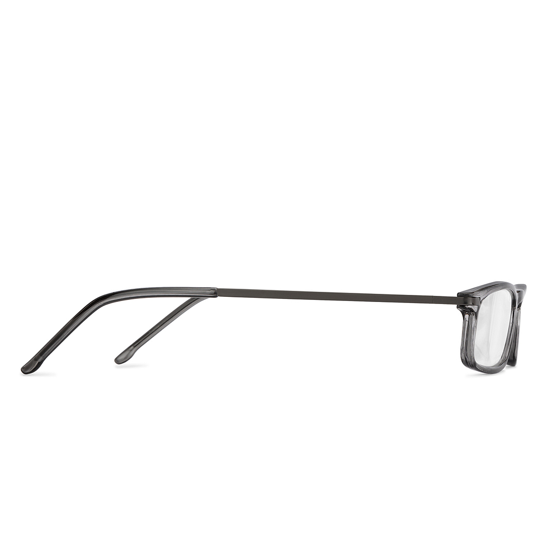 Lenskart READERS Gray Dark Gunmetal Full Rim Rectangle Lenskart READERS LR E13701 Only for 2 Prefitted Powers left side