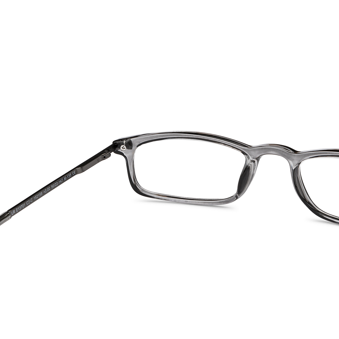 Lenskart READERS Gray Dark Gunmetal Full Rim Rectangle Lenskart READERS LR E13701 Only for 2 Prefitted Powers right side