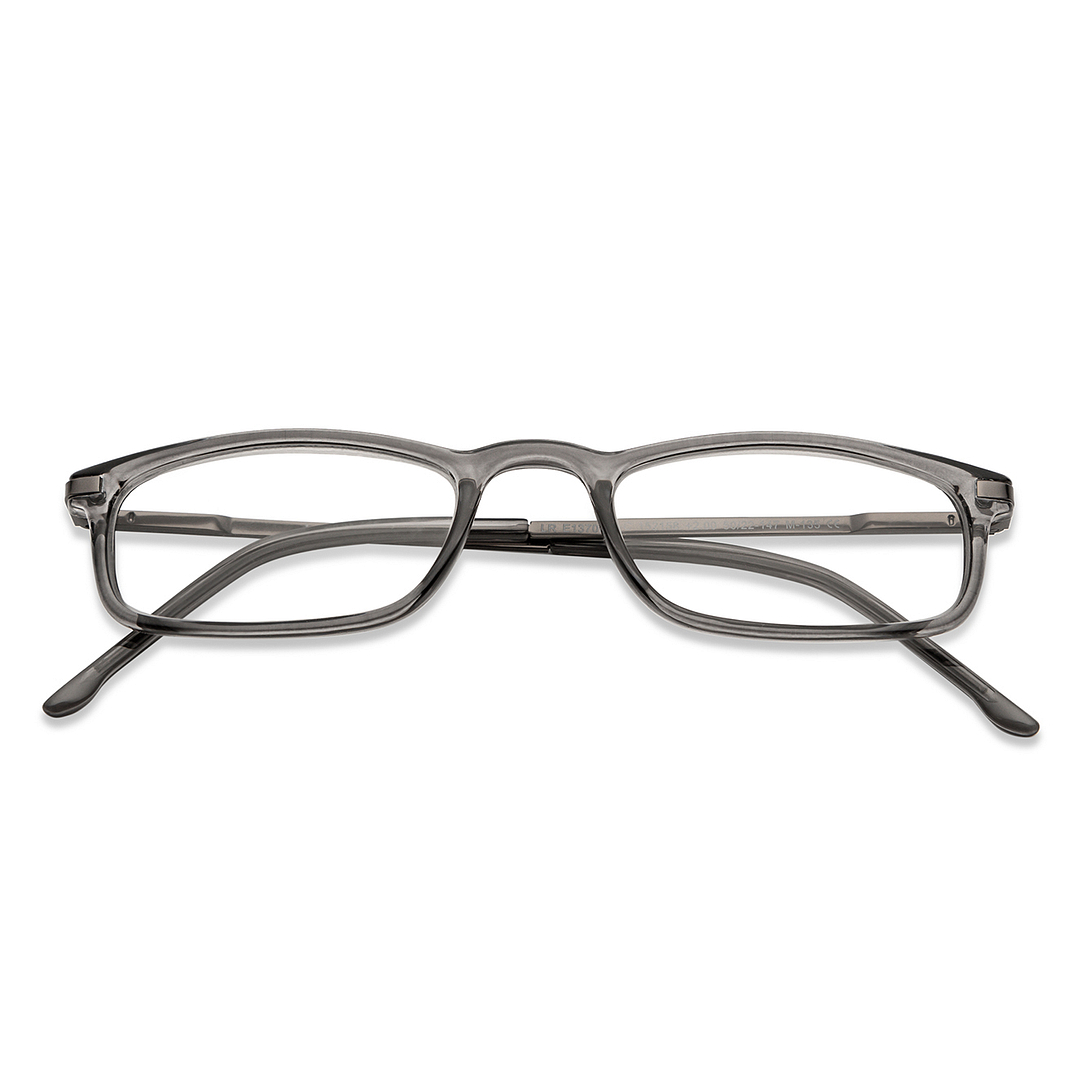 Lenskart READERS Gray Dark Gunmetal Full Rim Rectangle Lenskart READERS LR E13701 Only for 2 Prefitted Powers left side