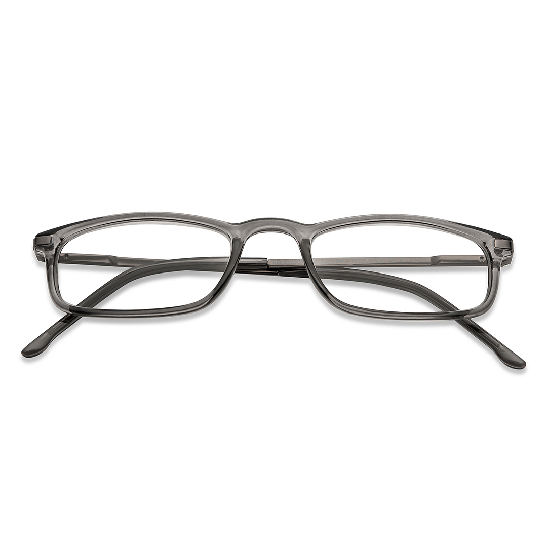Lenskart READERS Gray Dark Gunmetal Full Rim Rectangle Lenskart READERS LR E13701 Only for 2 5 Prefitted Powers right side