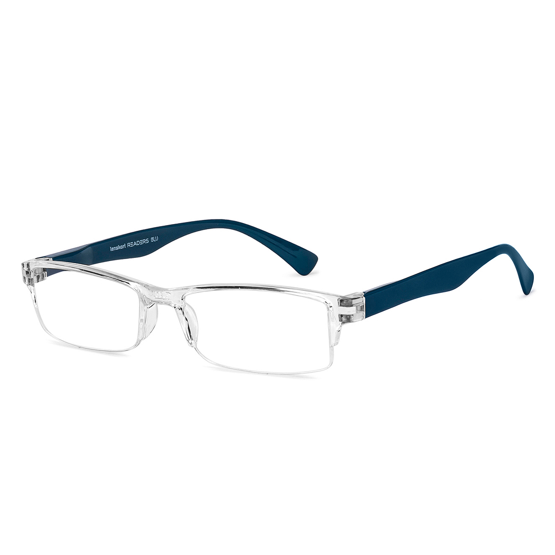 LENSKART BLU READERS Transparent Navy Blue Half Rim Rectangle LENSKART BLU READERS LR E13968 Only for 1 25 Prefitted Powers right side