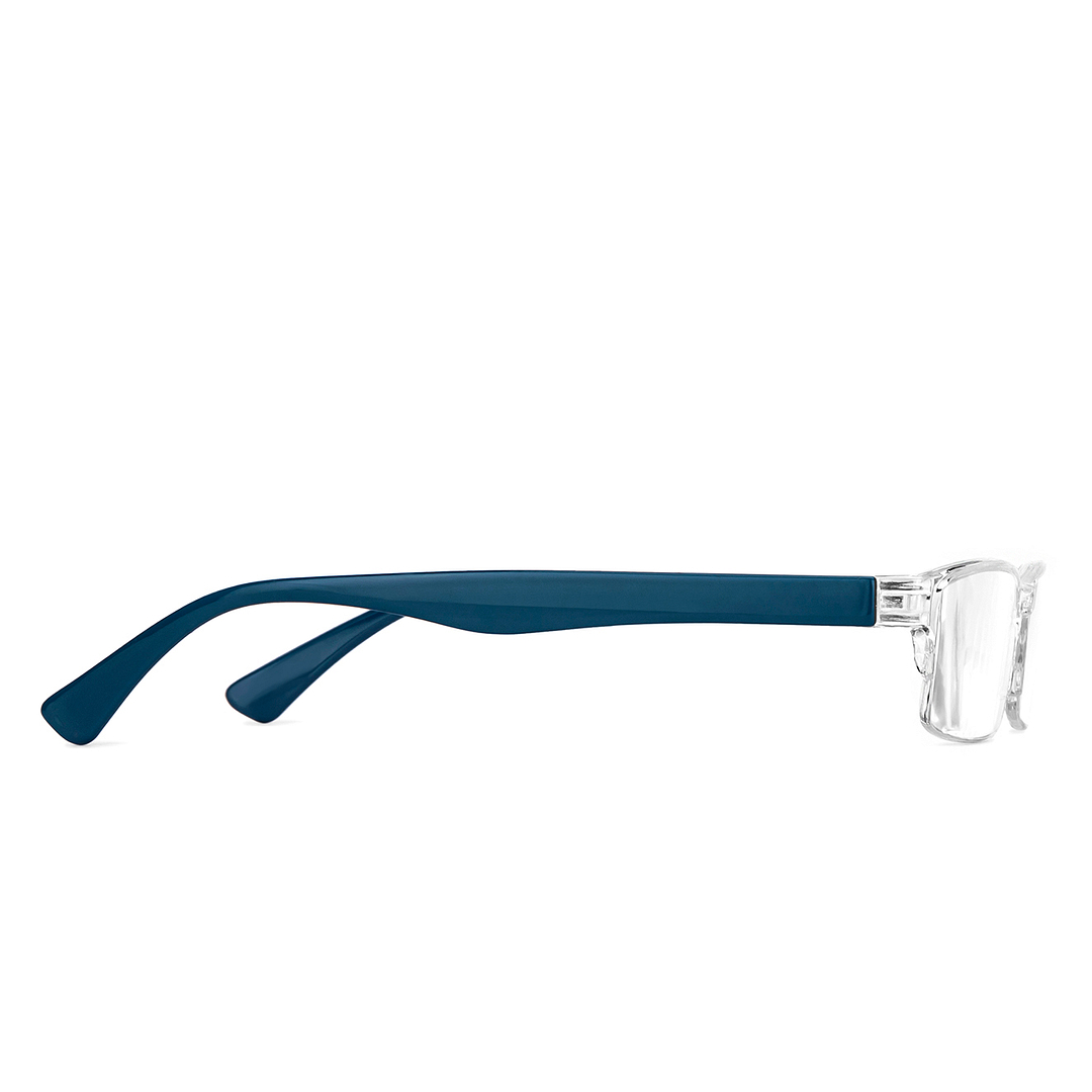 LENSKART BLU READERS Transparent Navy Blue Half Rim Rectangle LENSKART BLU READERS LR E13968 Only for 1 25 Prefitted Powers left side