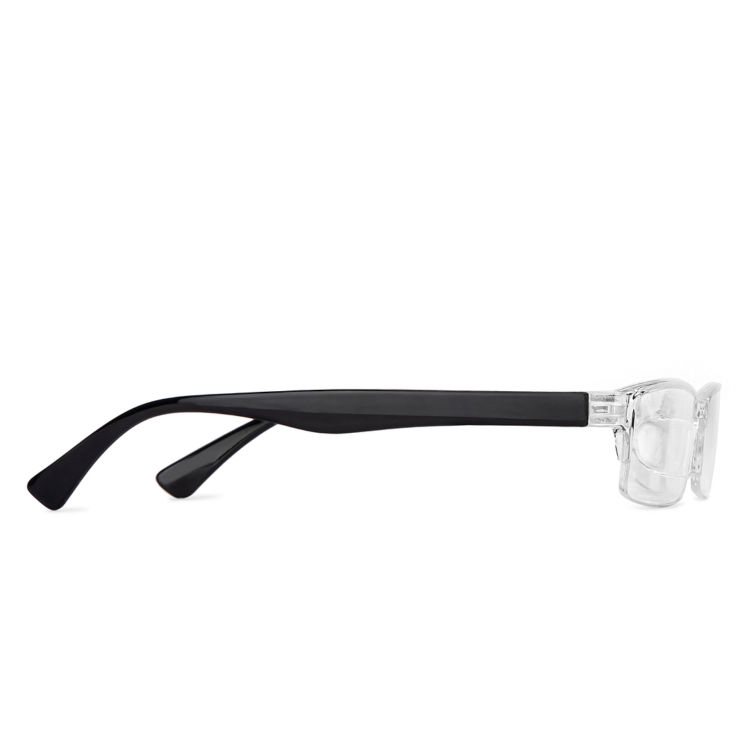 LENSKART BLU READERS Transparent Black Half Rim Rectangle LENSKART BLU READERS LR E13968 Only for 1 75 Prefitted Powers left side