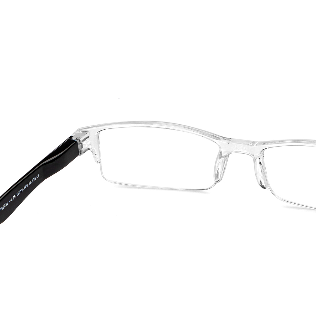 LENSKART BLU READERS Transparent Black Half Rim Rectangle LENSKART BLU READERS LR E13968 Only for 1 75 Prefitted Powers right side