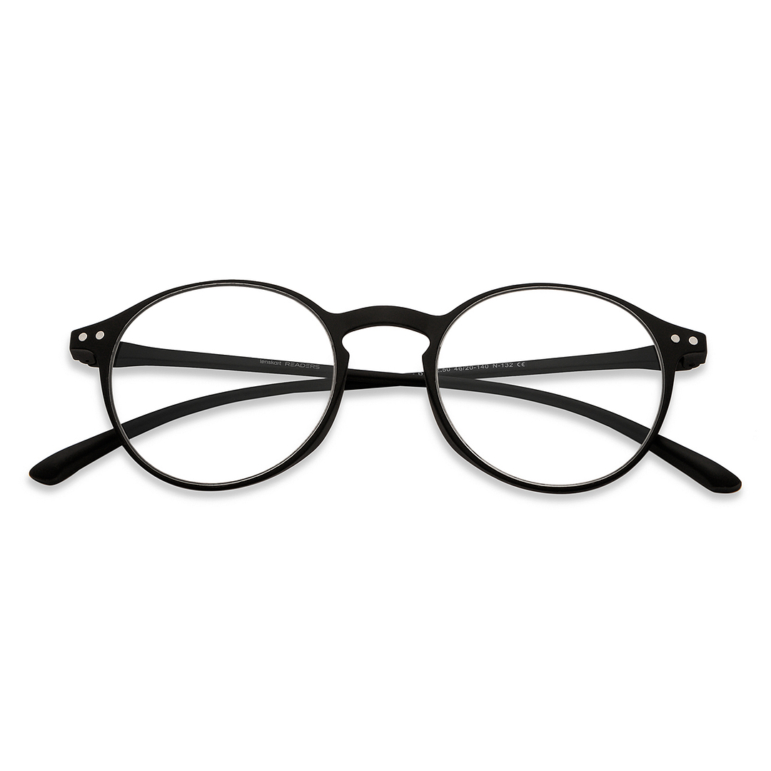 Lenskart READERS Black Black Full Rim Round Lenskart READERS LR E14648 Only for 2 5 Prefitted Powers left side