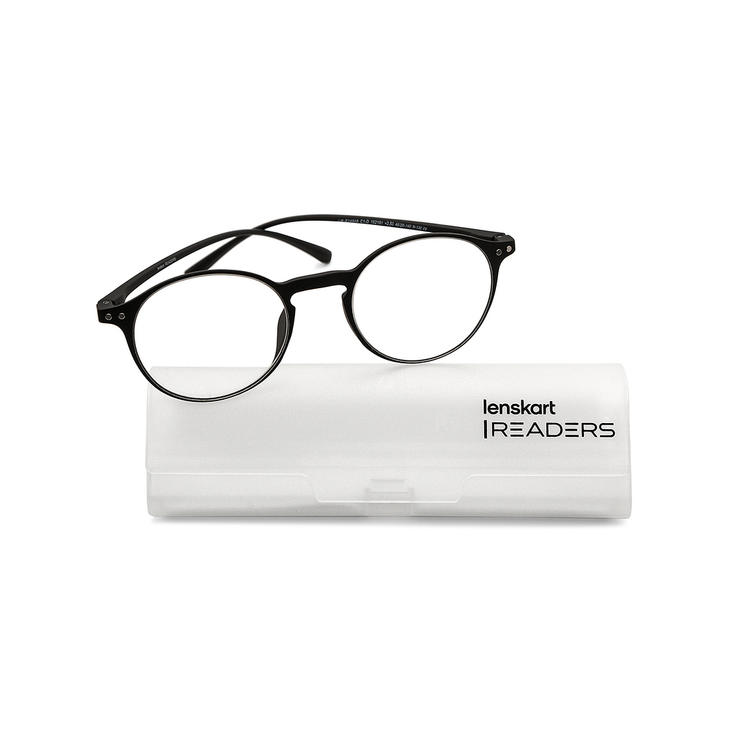Lenskart READERS Black Black Full Rim Round Lenskart READERS LR E14648 Only for 2 5 Prefitted Powers right side