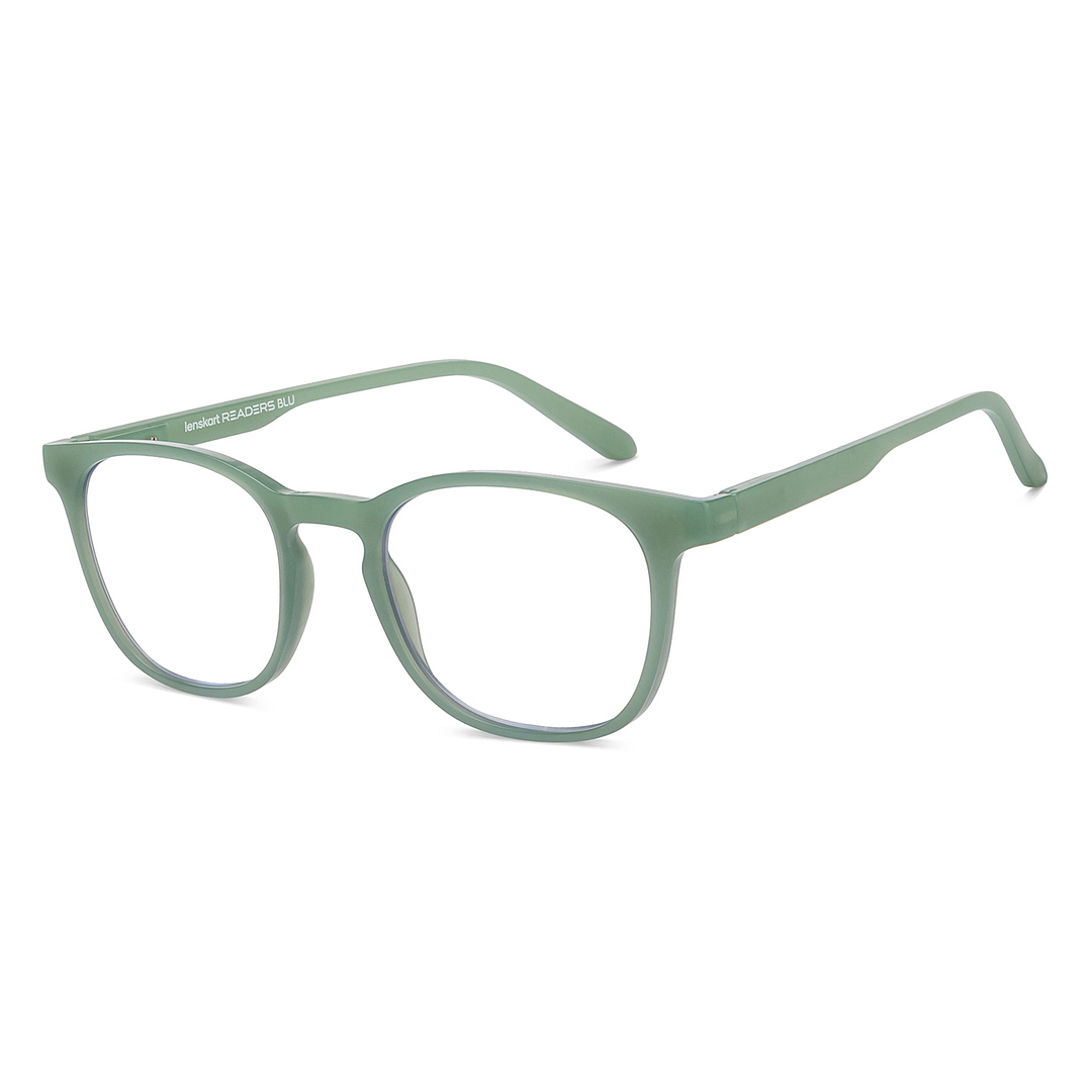 LENSKART BLU READERS Green Light green Full Rim Square LENSKART BLU READERS LR E15615 Only for 2 25 Prefitted Powers left side