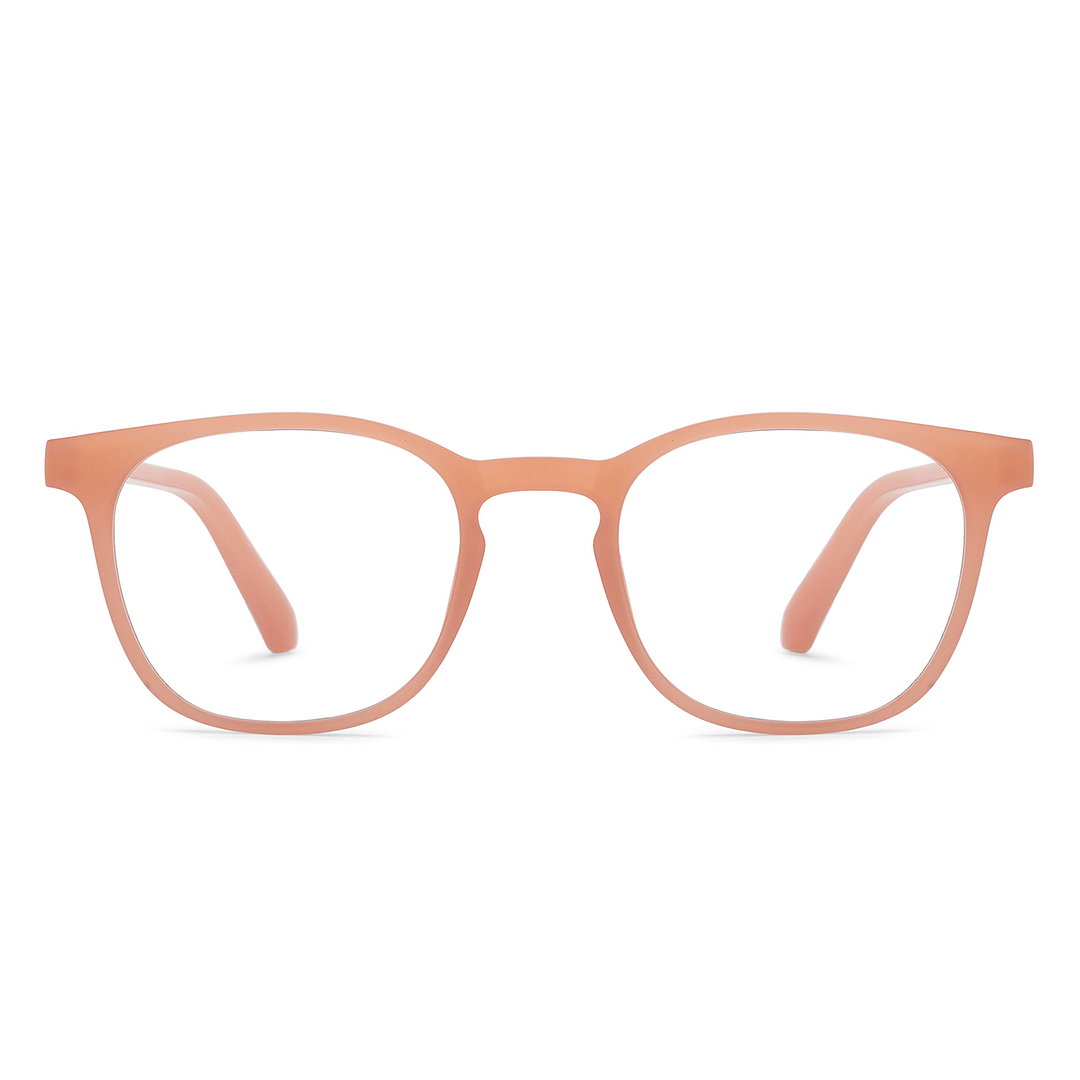LENSKART BLU READERS Red Baby Pink Full Rim Square LENSKART BLU READERS LR E15615 Only for 1 Prefitted Powers left side