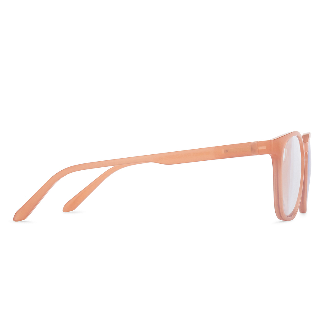 LENSKART BLU READERS Red Baby Pink Full Rim Square LENSKART BLU READERS LR E15615 Only for 1 Prefitted Powers left side