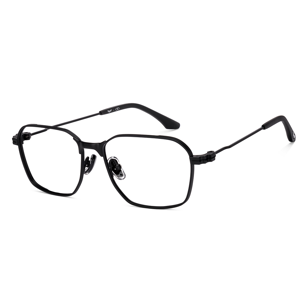 Lenskart STUDIO Black Full Rim Geometric left side