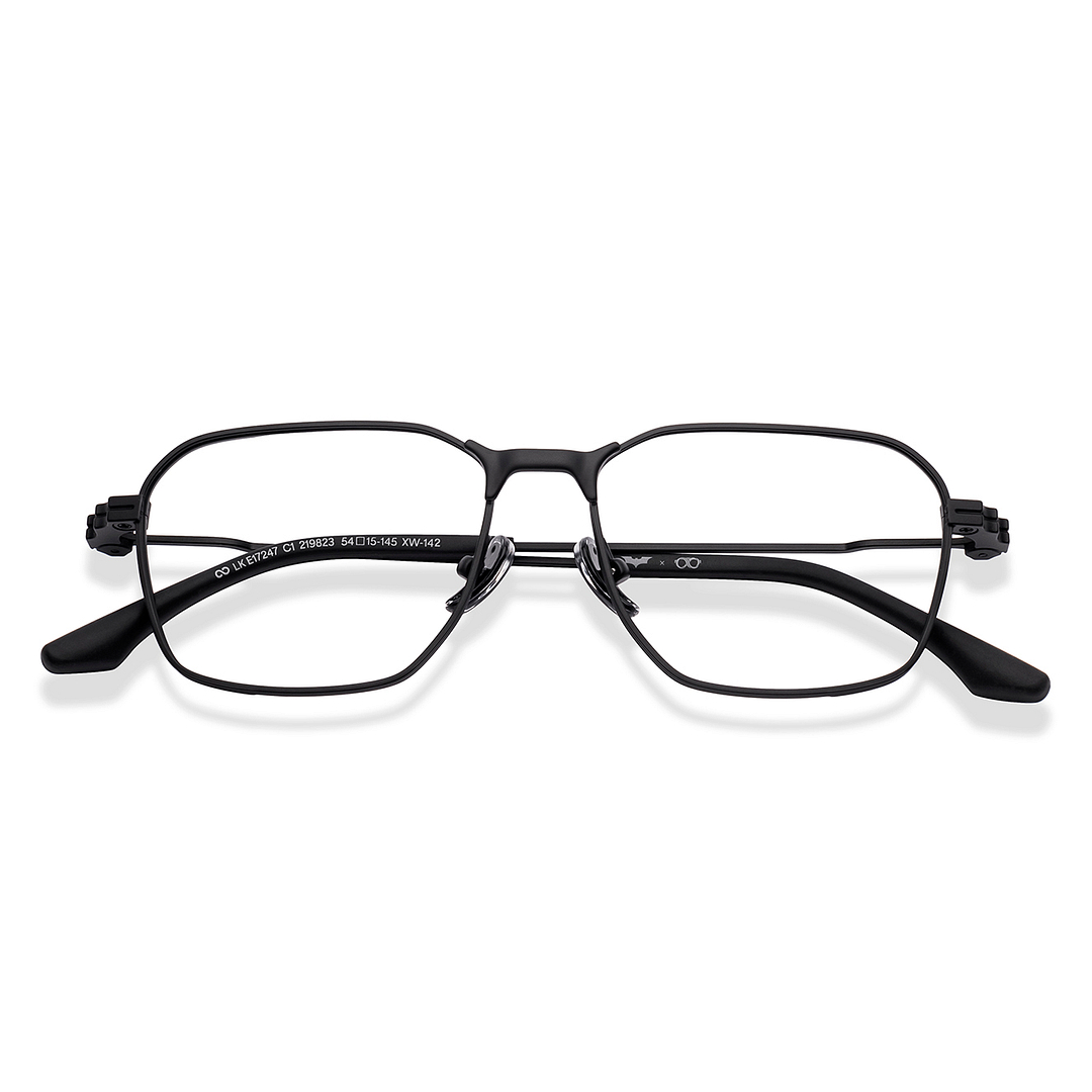 Lenskart STUDIO Black Full Rim Geometric left side