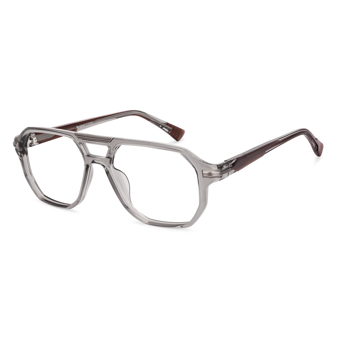Lenskart STUDIO Gray Full Rim Geometric left side