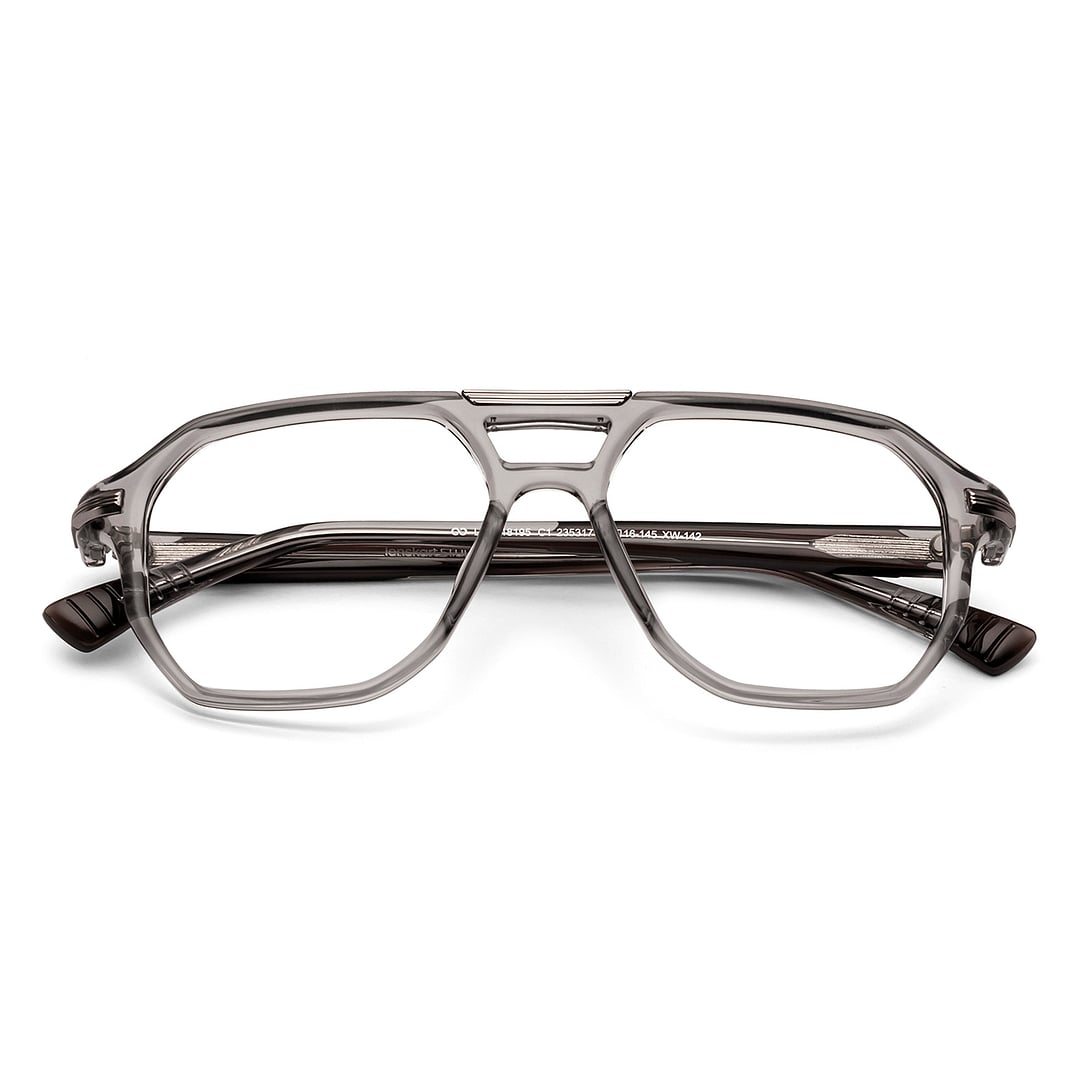 Lenskart STUDIO Gray Full Rim Geometric left side