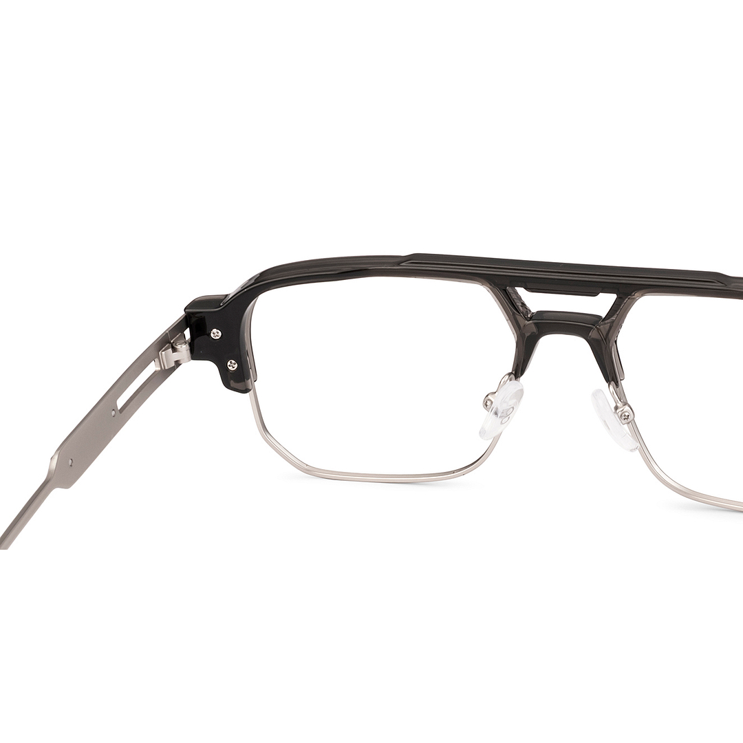 Lenskart STUDIO Black Gunmetal Full Rim Geometric left side