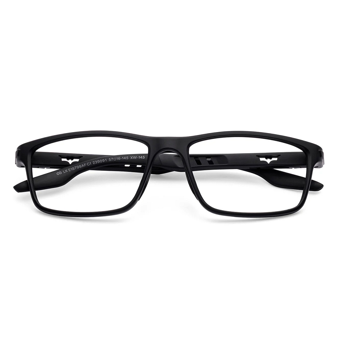 Lenskart Matte Black Full Rim Rectangle left side