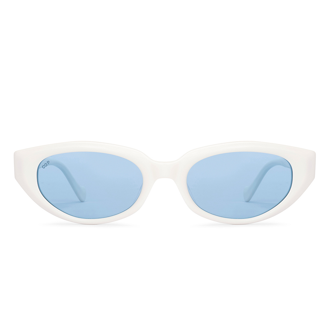Lenskart White Full Rim Cat Eye left side