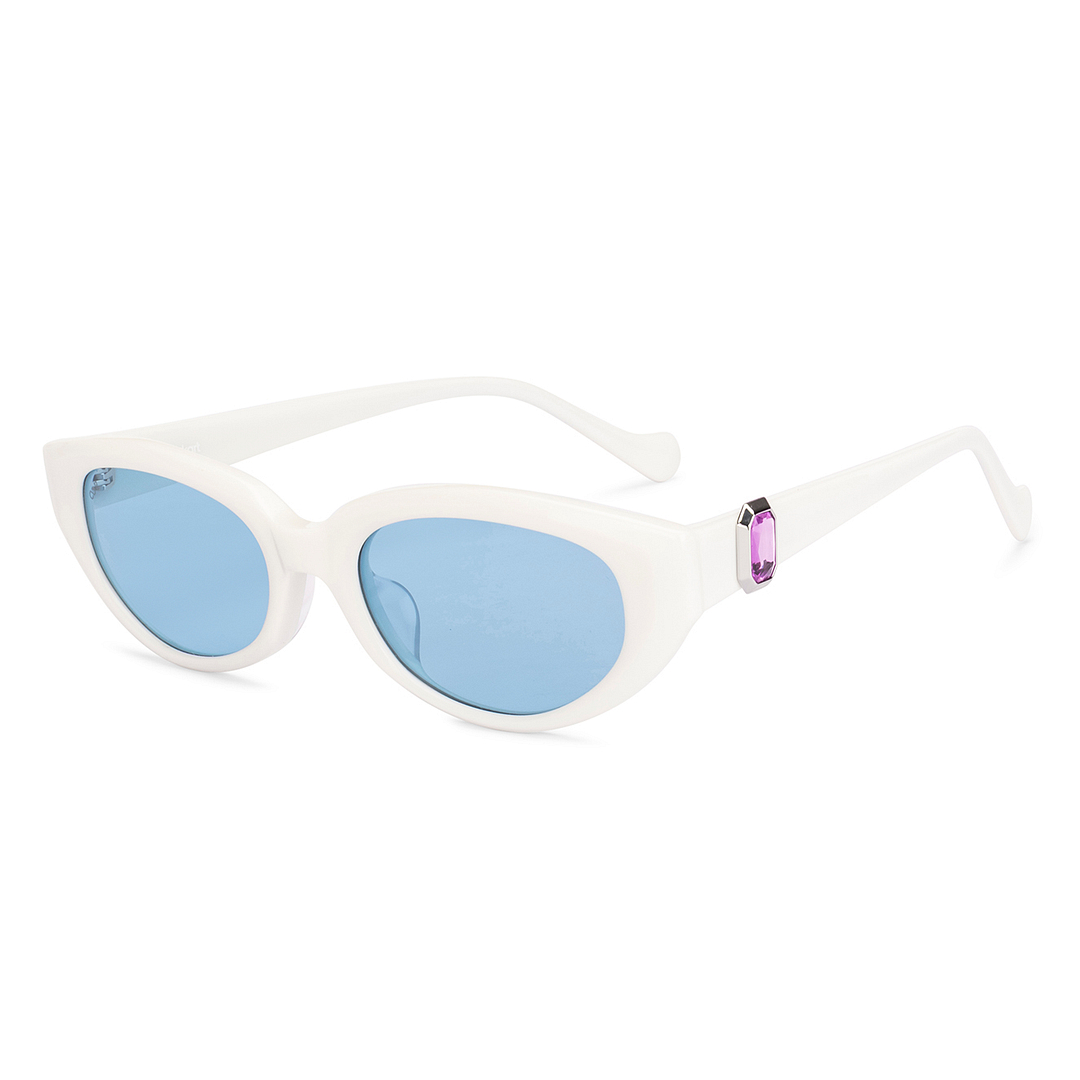 Lenskart White Full Rim Cat Eye left side