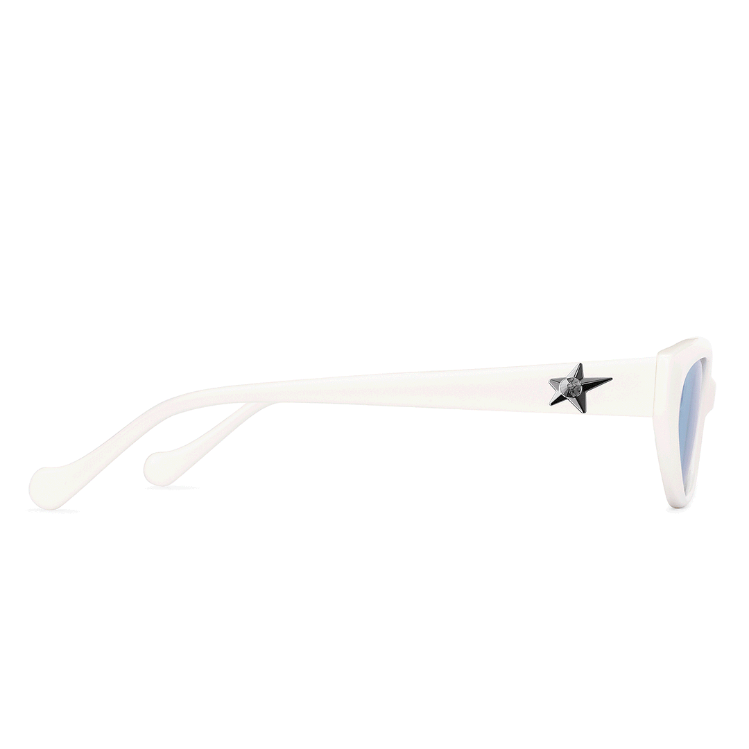 Lenskart White Full Rim Cat Eye right side