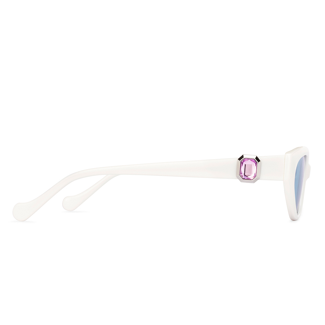 Lenskart White Full Rim Cat Eye right side