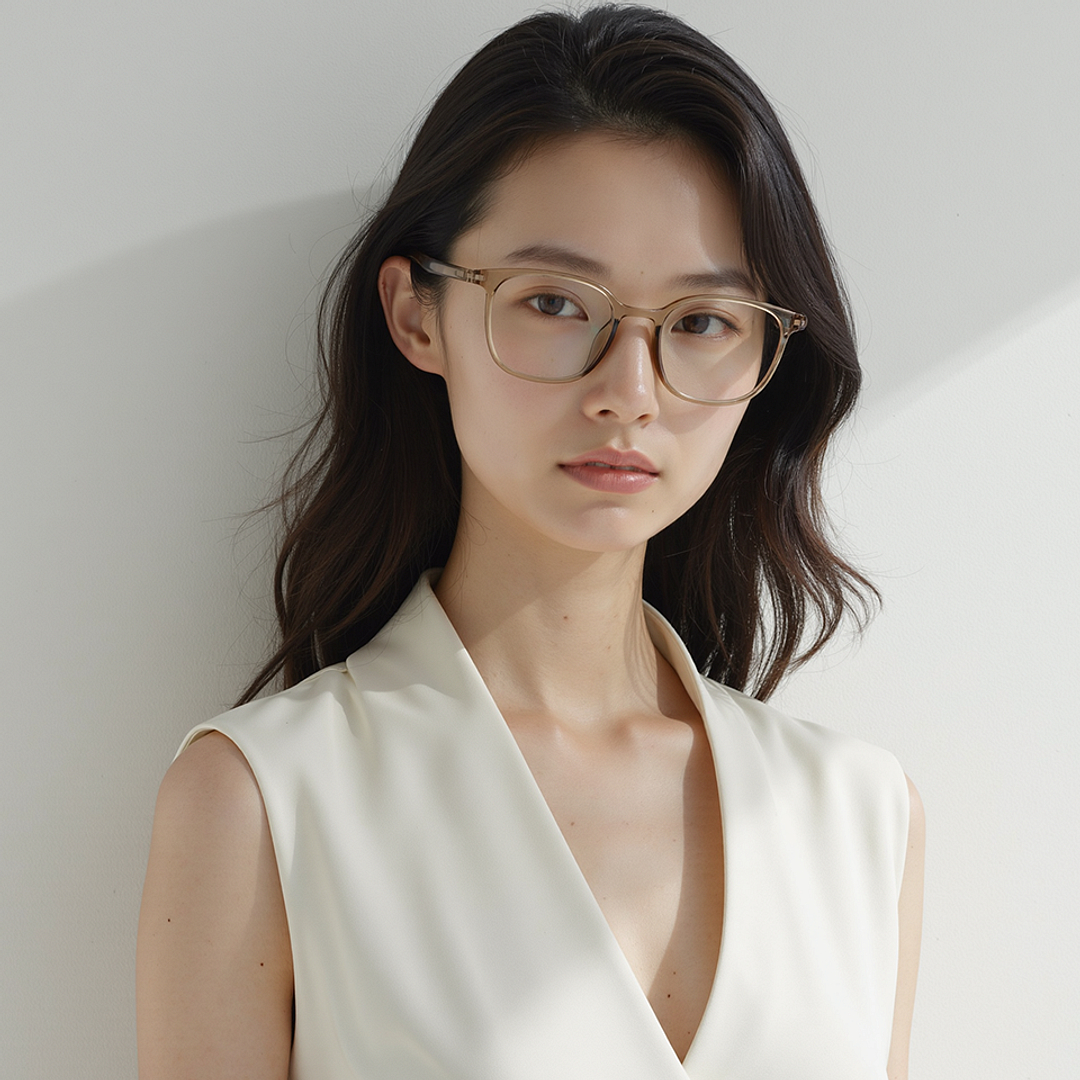 Lenskart Air Light Brown Full Rim Square right side