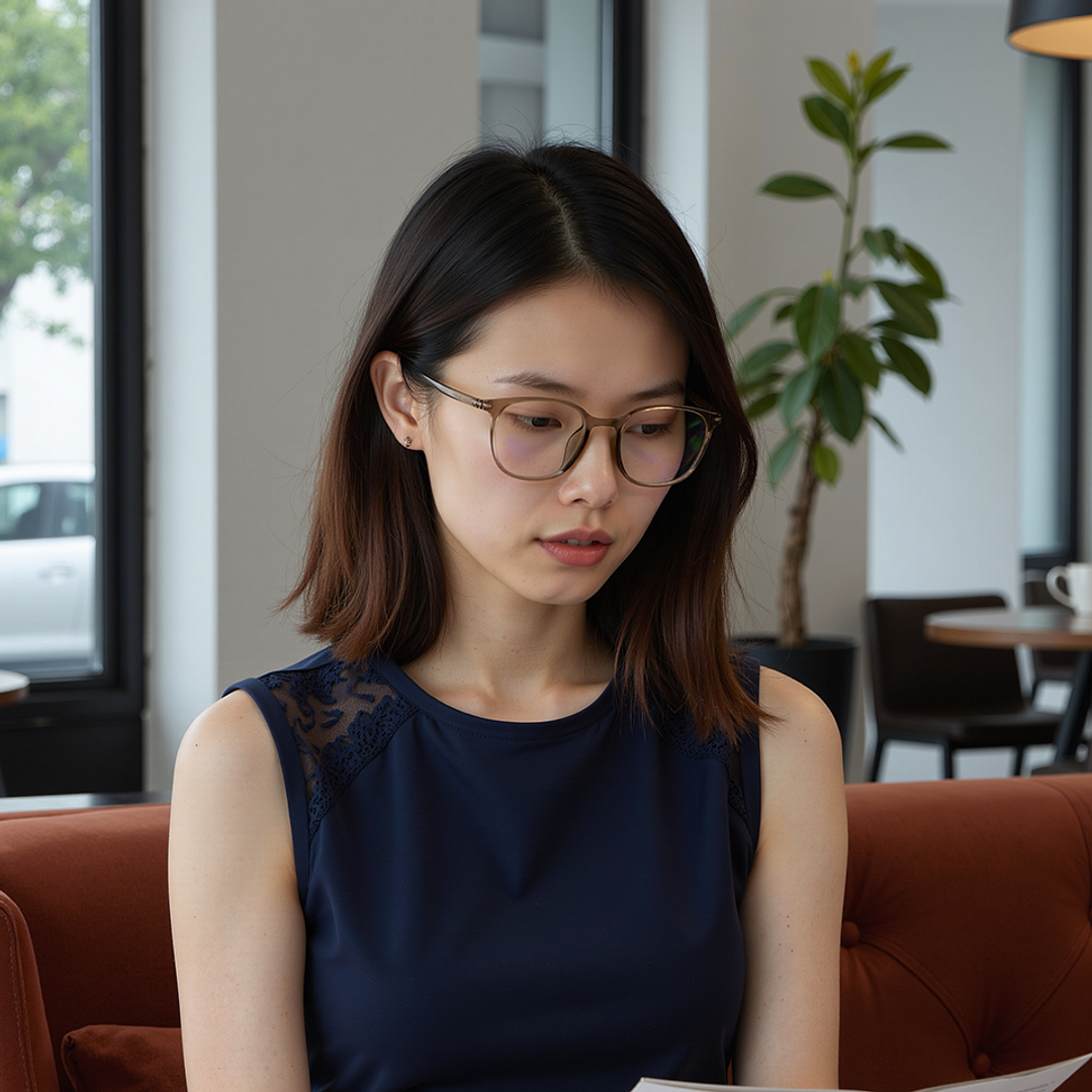 Lenskart Air Light Brown Full Rim Square right side