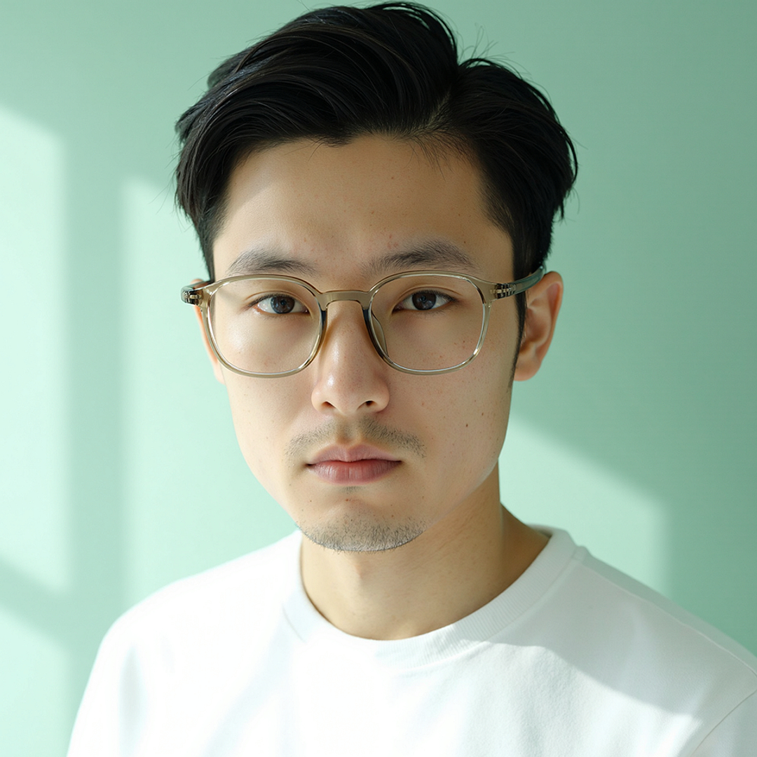 Lenskart Air Light Brown Full Rim Square left side