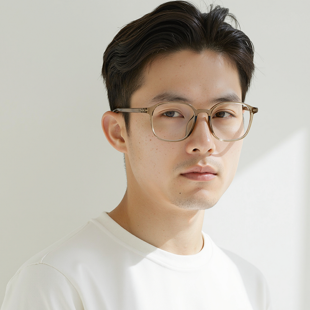 Lenskart Air Light Brown Full Rim Square right side