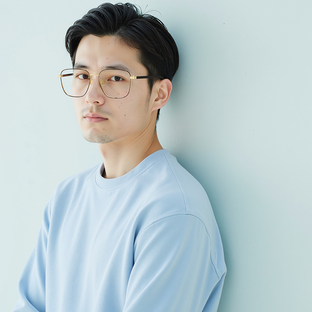 Lenskart Light Gold Full Rim Square right side