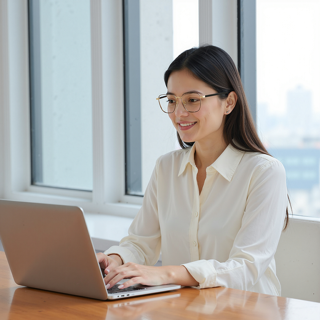 Lenskart Light Gold Full Rim Square right side