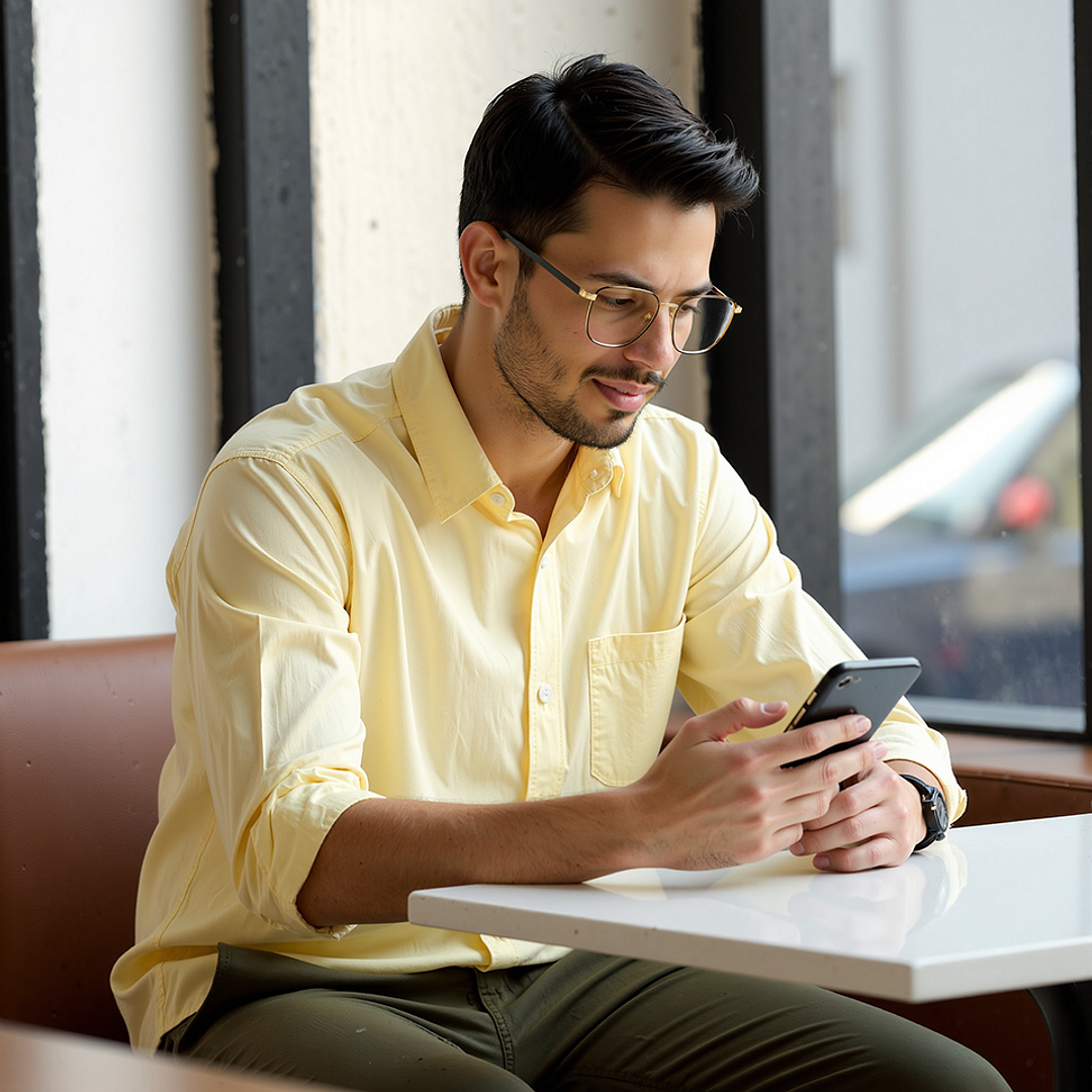 Lenskart Light Gold Full Rim Square left side