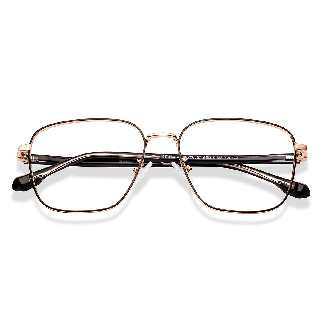 Lenskart Light Gold Full Rim Square left side