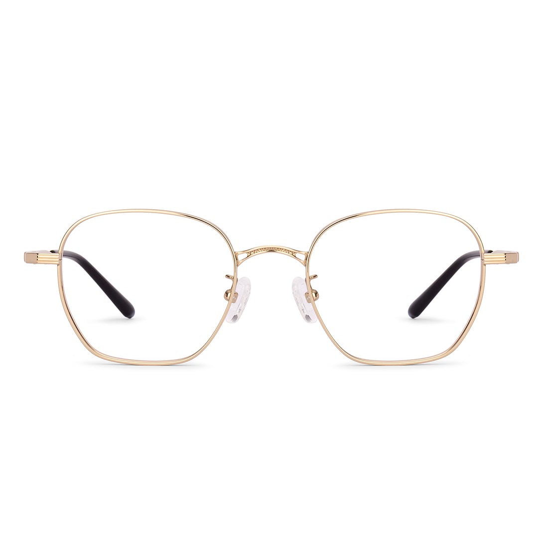 Lenskart STUDIO Light Gold Full Rim Geometric right side