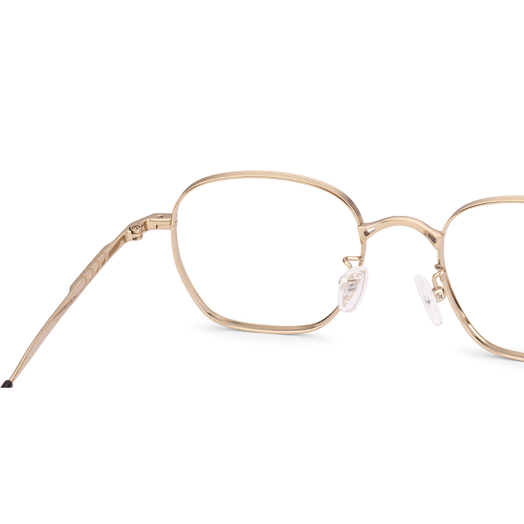 Lenskart STUDIO Light Gold Full Rim Geometric right side