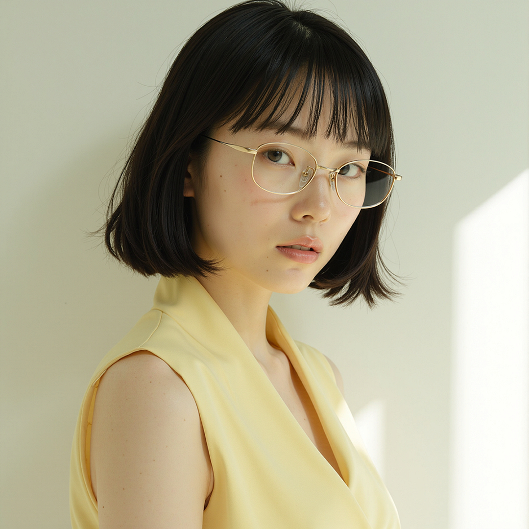 Lenskart Gold Full Rim Rectangle left side