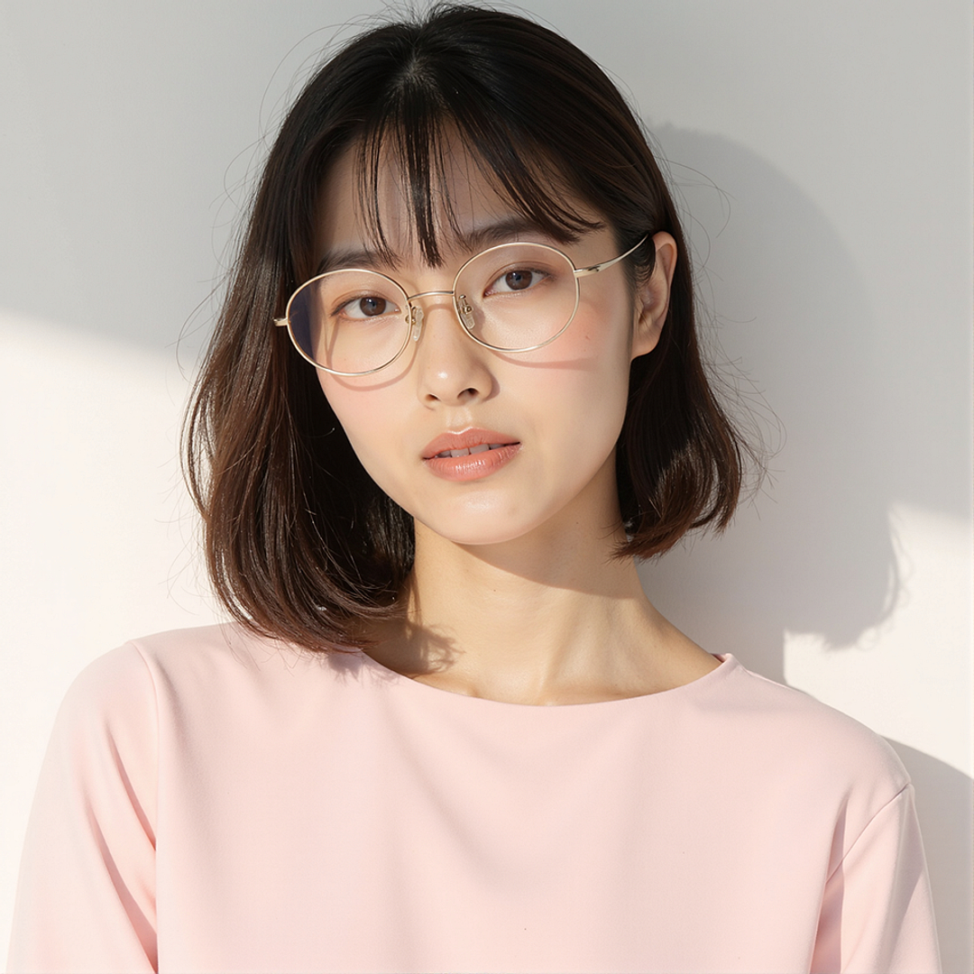 Lenskart Gold Full Rim Round left side