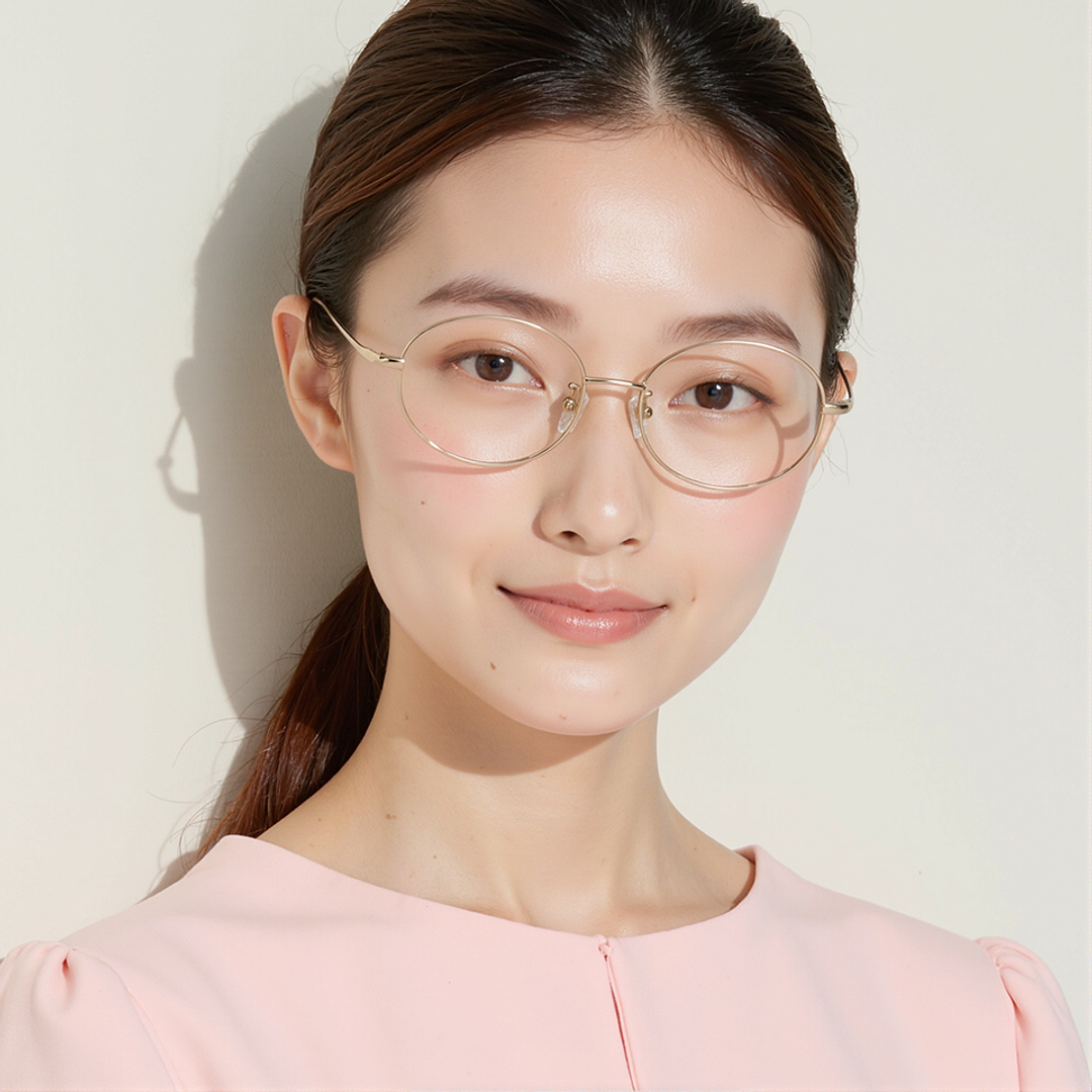 Lenskart Gold Full Rim Round right side