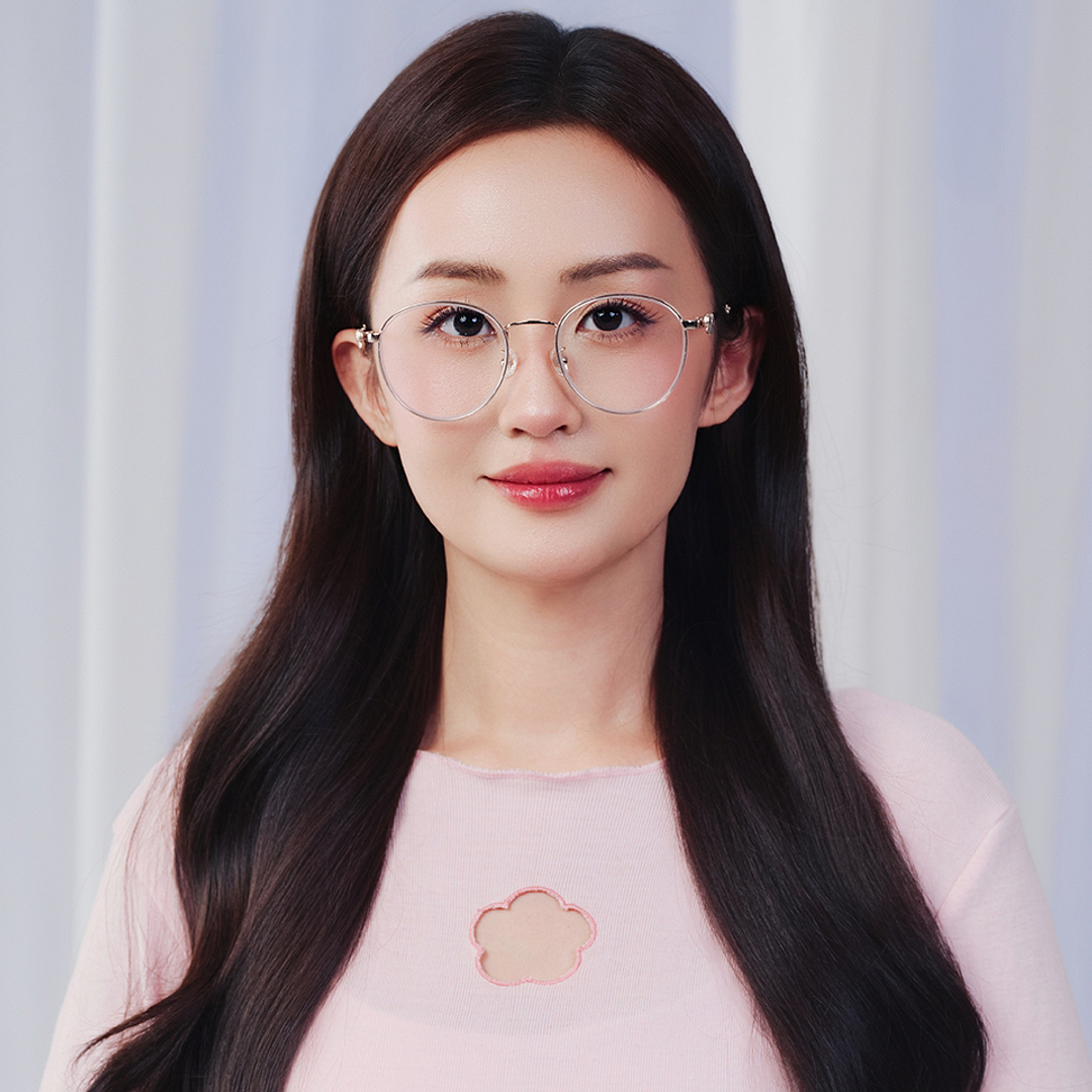 Lenskart Light Gold Full Rim Round left side