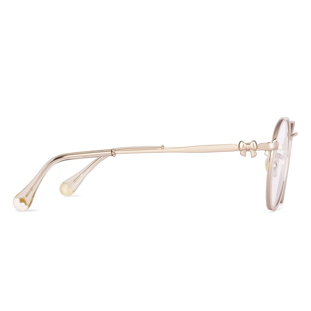 Lenskart Light Gold Full Rim Round left side