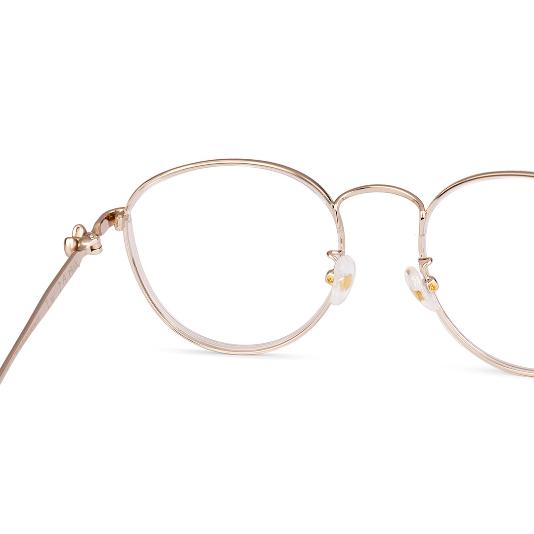 Lenskart Light Gold Full Rim Round right side