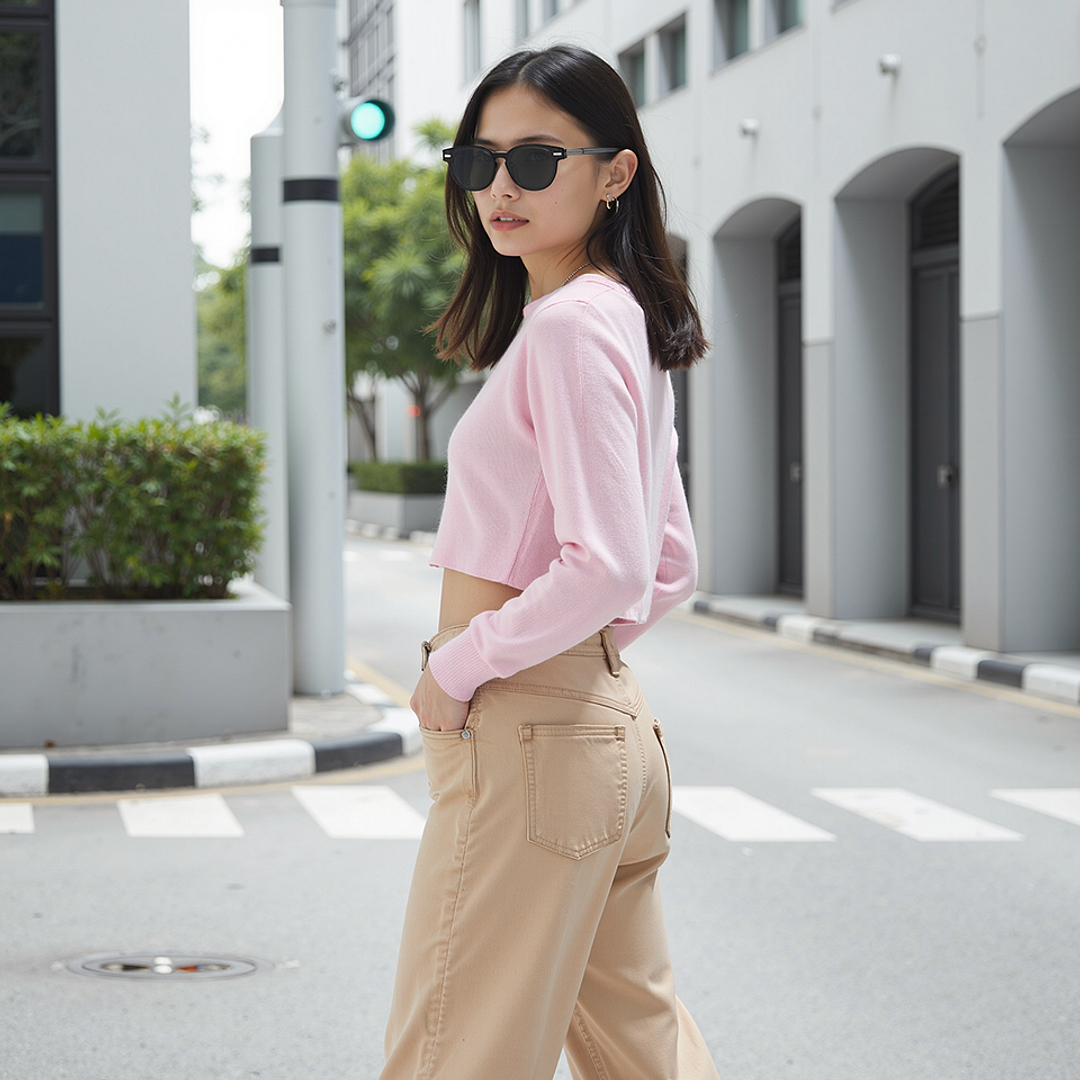 Lenskart STUDIO Light Grey Full Rim Round right side