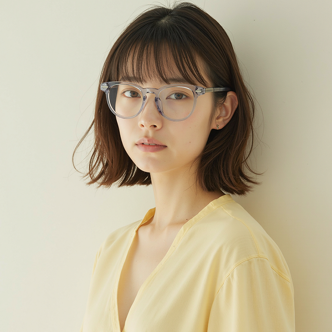 Lenskart STUDIO Light Grey Full Rim Round right side