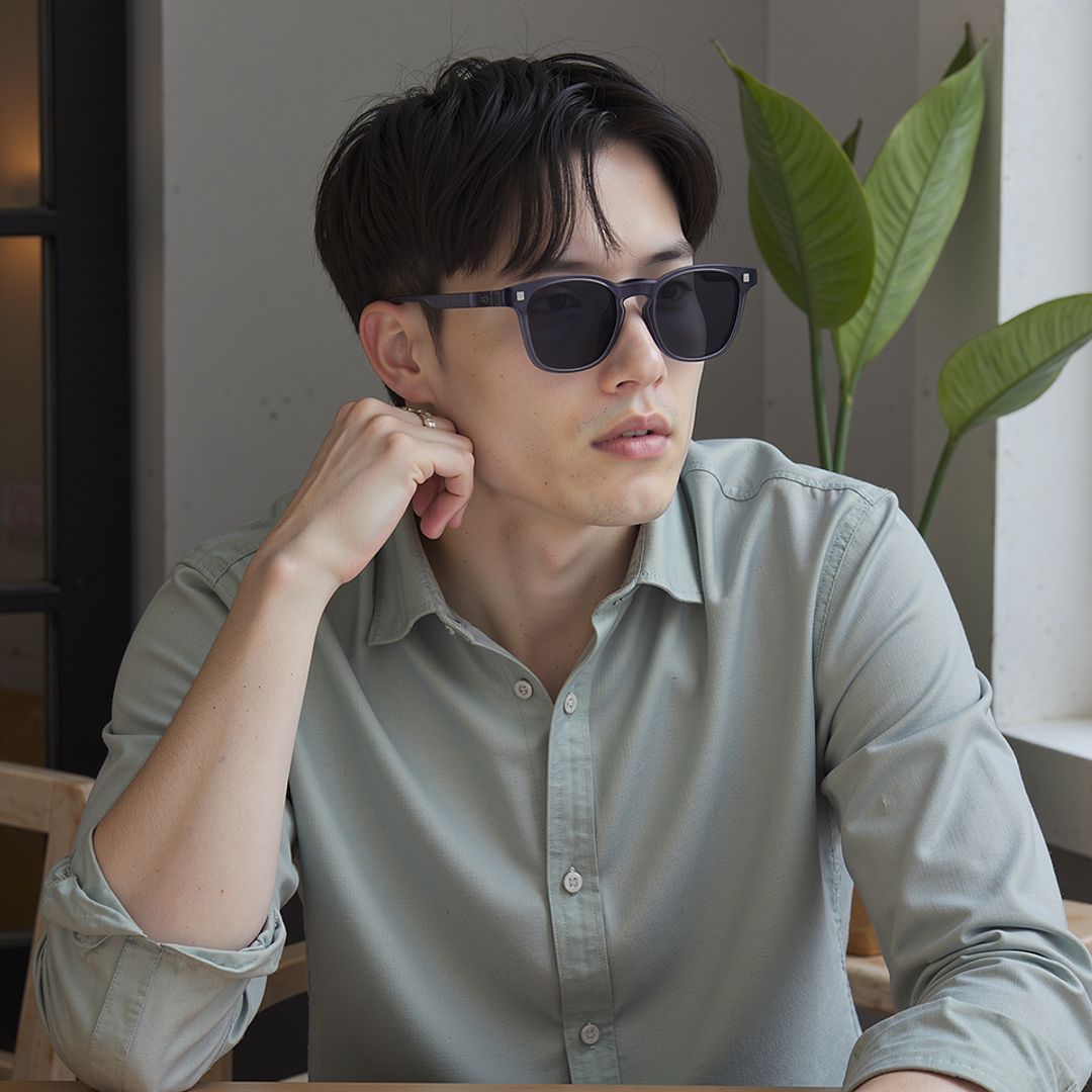 Lenskart Hustlr Light Grey Full Rim Square right side