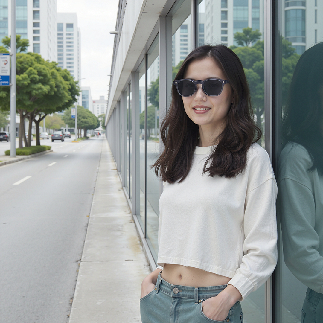 Lenskart Hustlr Light Grey Full Rim Square left side